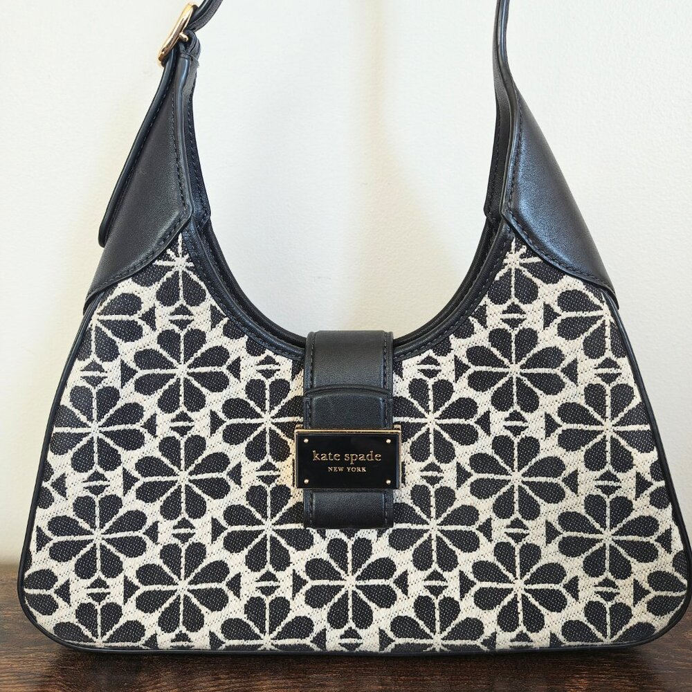 KATE SPADE Flower Jacquard Shoulder Bag - Picture 12 of 15